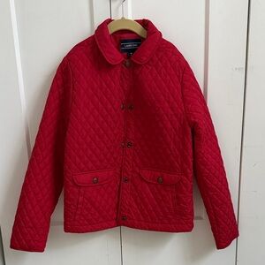 Lands' End Kids Cherry Red Quilted Puffer Jacket